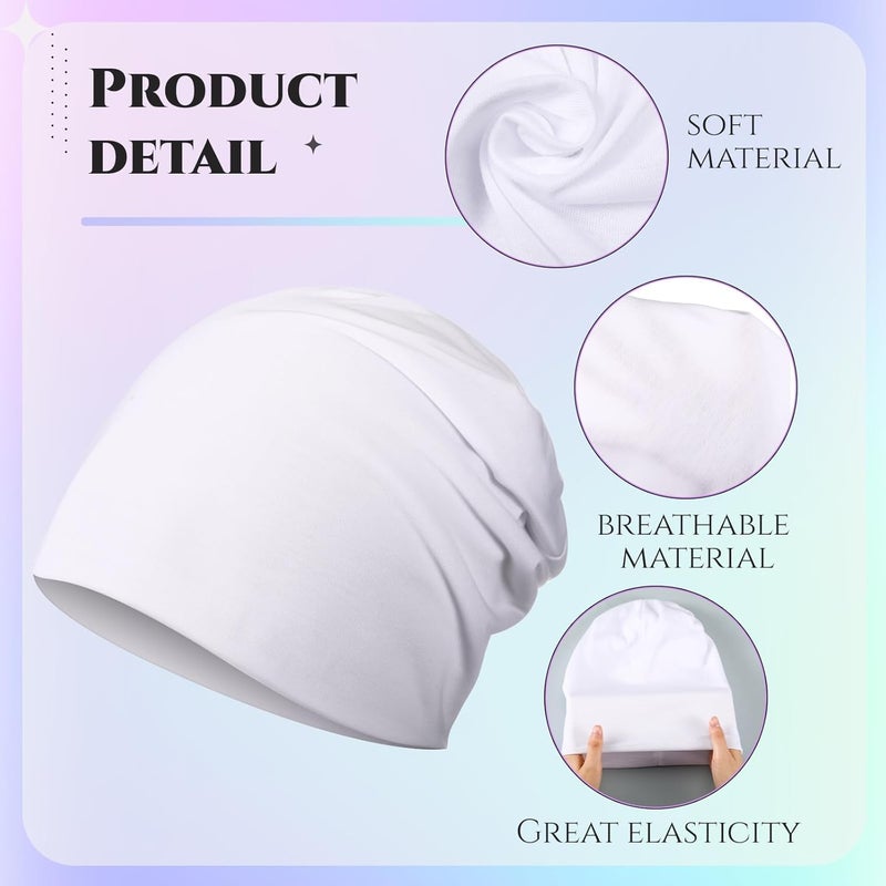 Chicingyou White Beanie Hats Unisex Knit Beanies for Costume, Cosplay, Stage Plays, Group Dress Up - Image 3